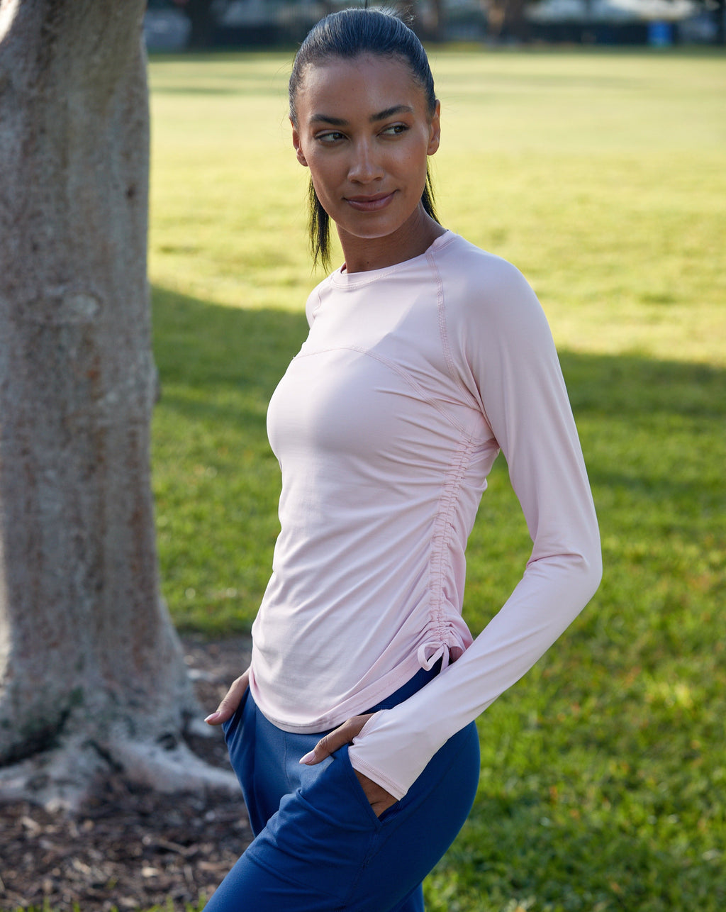 Drawstring Crew Sunshirt