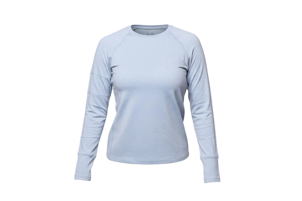 Light blue long-sleeve shirt on a white background