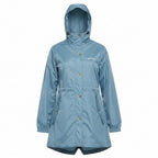 blue raincoat on a white background