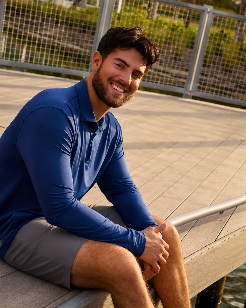 Men's Long Sleeve Sun Shirt Polo