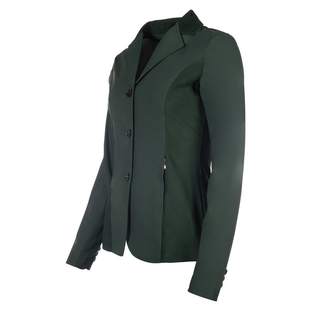 Green blazer on a white background