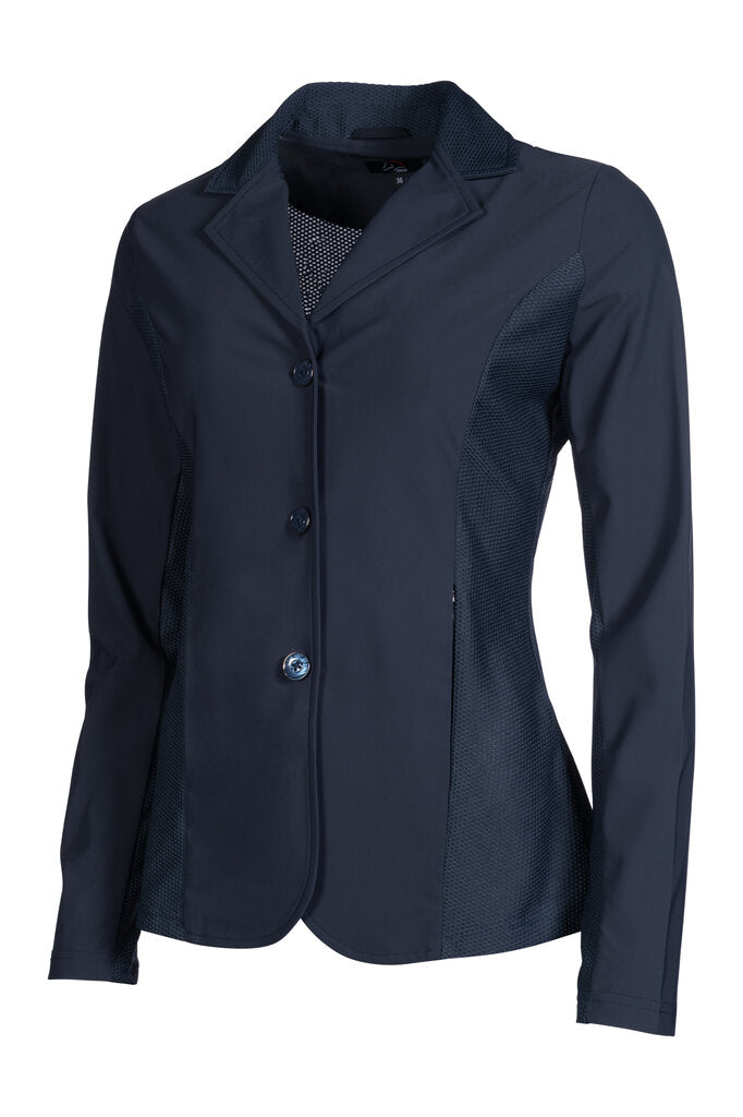 Navy blue blazer on a white background