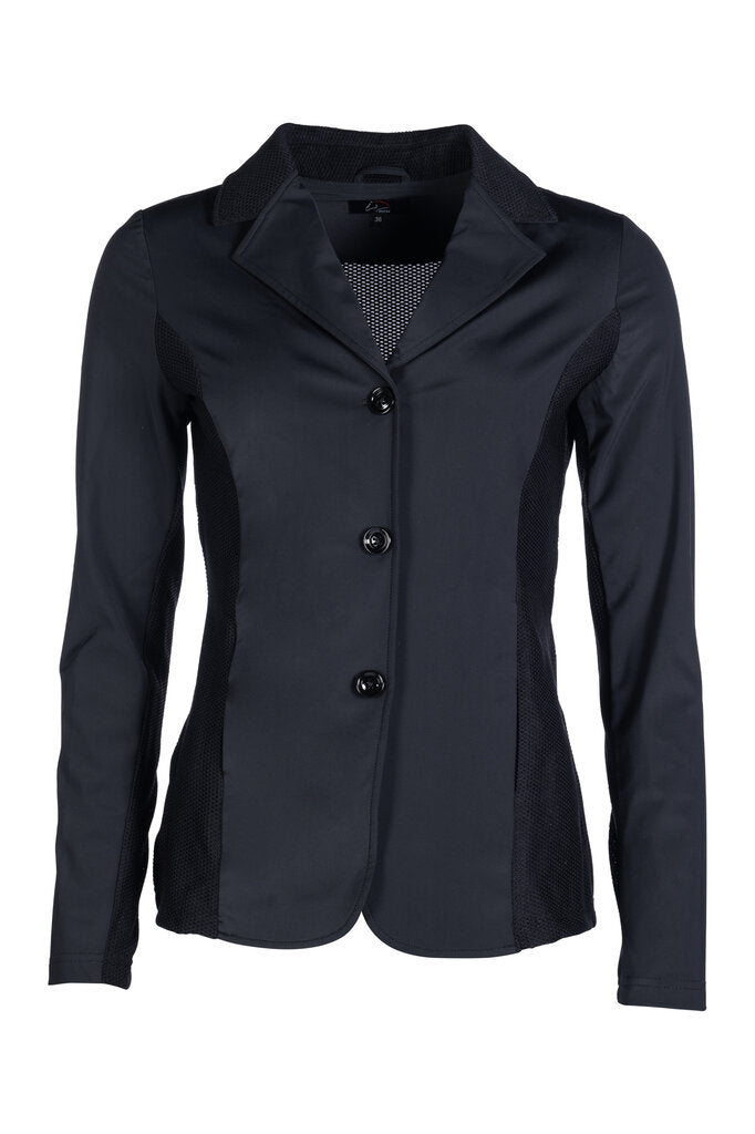 Black jacket with buttons on a white background