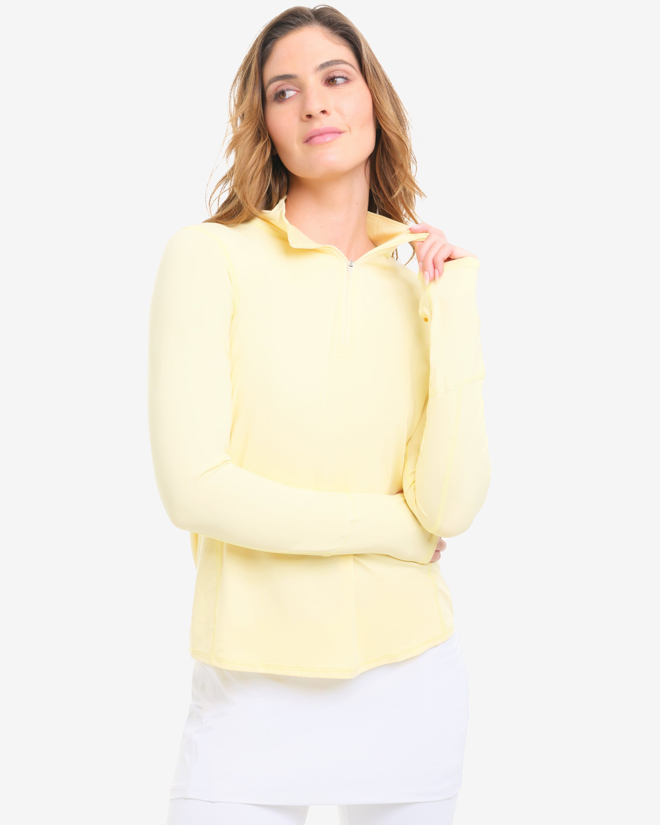 Mock Zip Top Relaxed