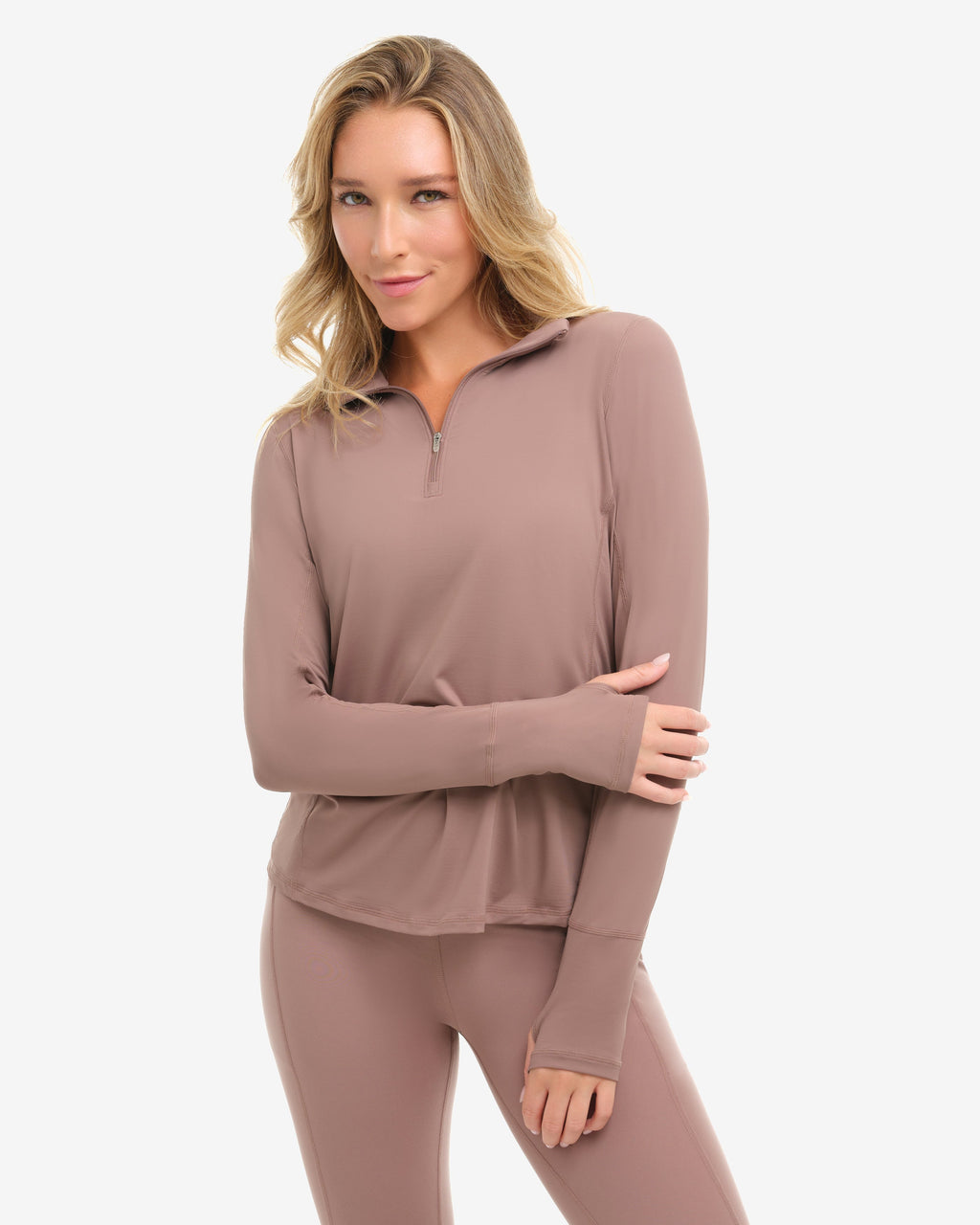 Mock Zip Top Relaxed