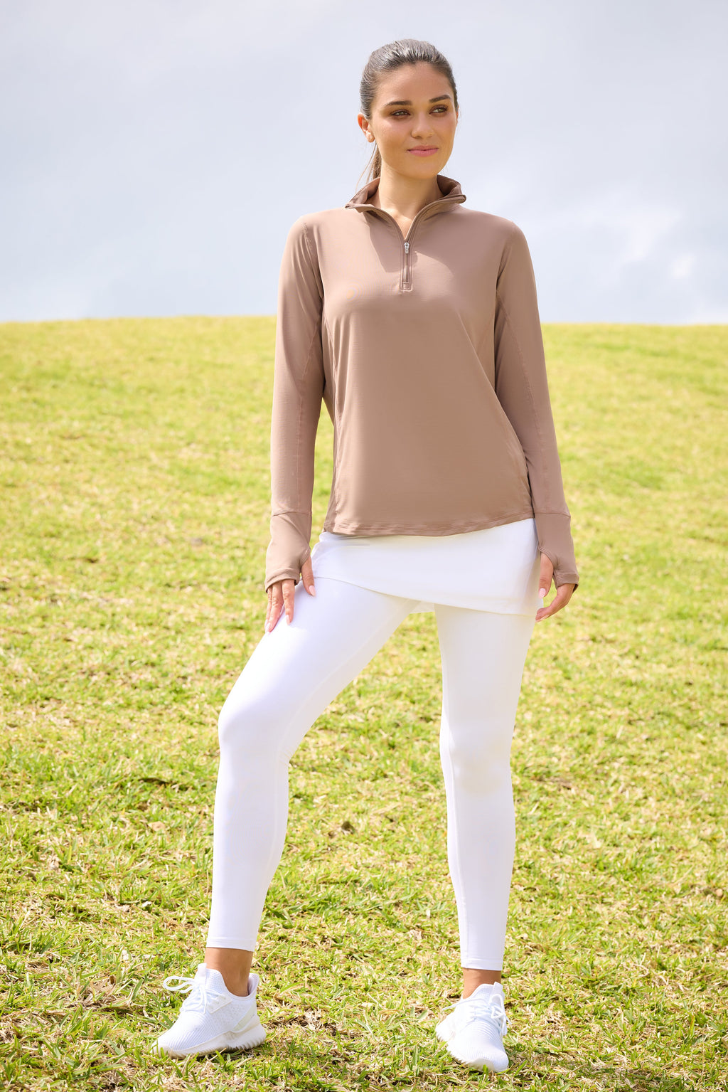 Mock Zip Top Relaxed