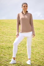 Mock Zip Top Relaxed