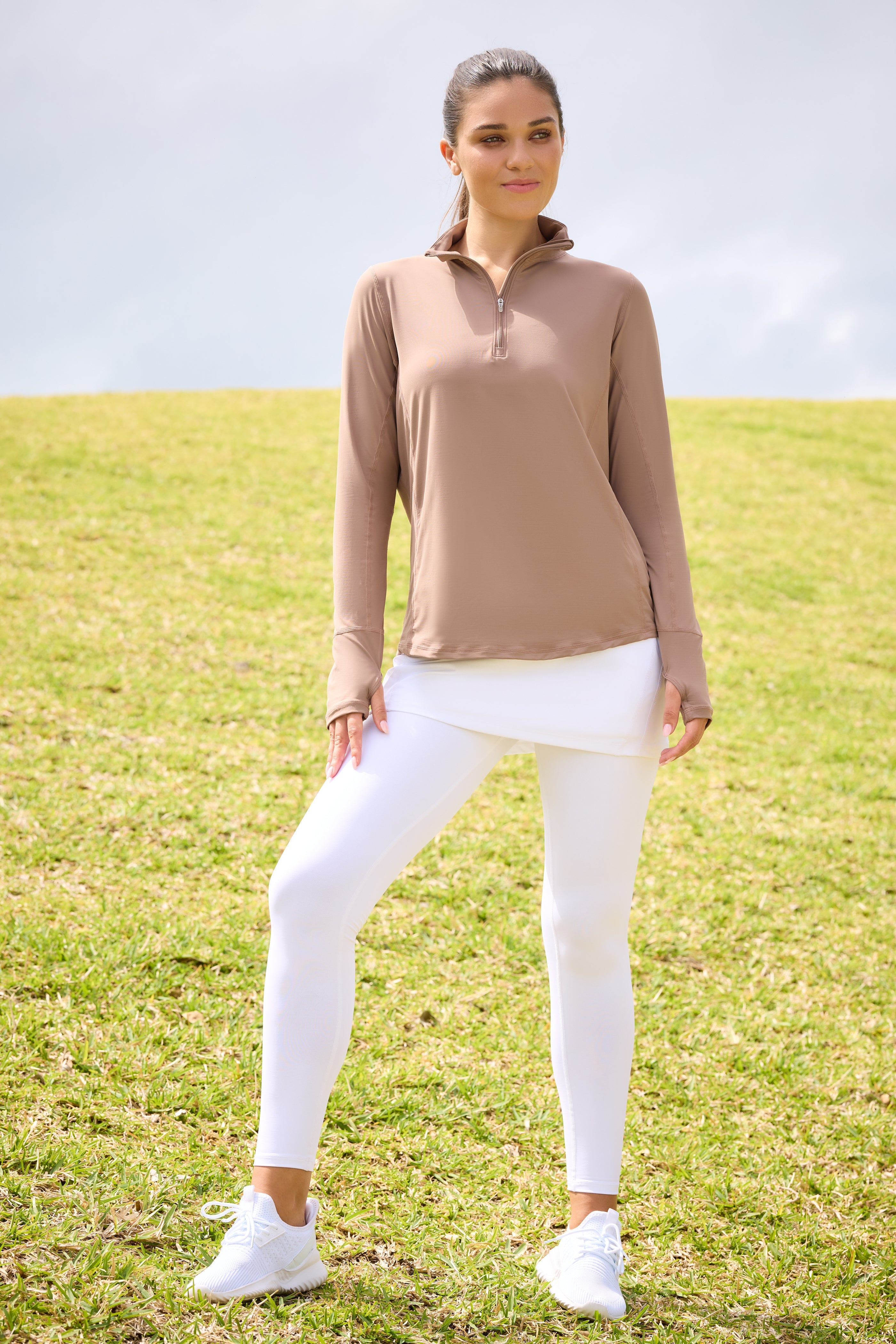 Mock Zip Top Relaxed