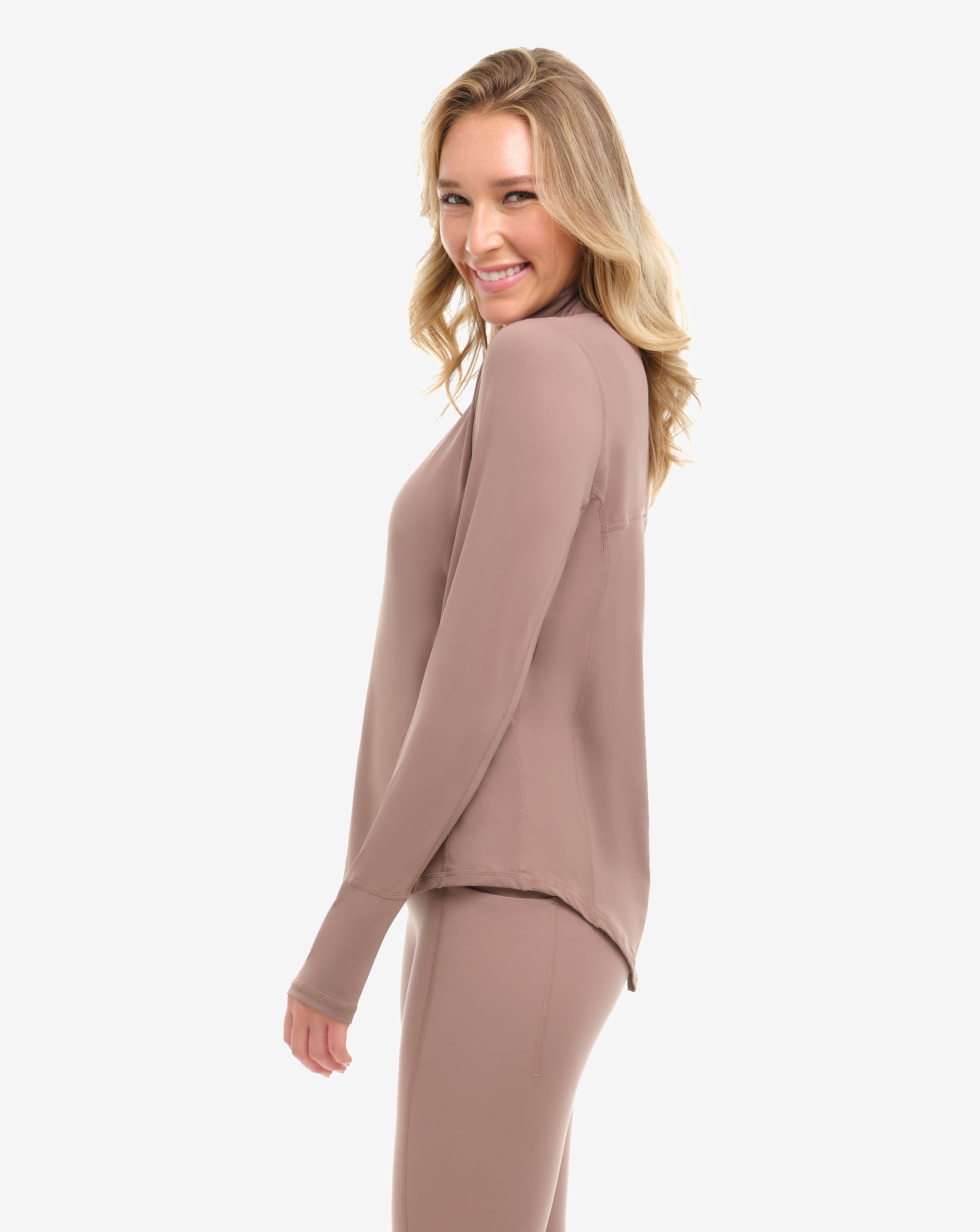 Mock Zip Top Relaxed