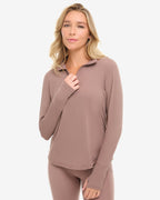 Mock Zip Top Relaxed