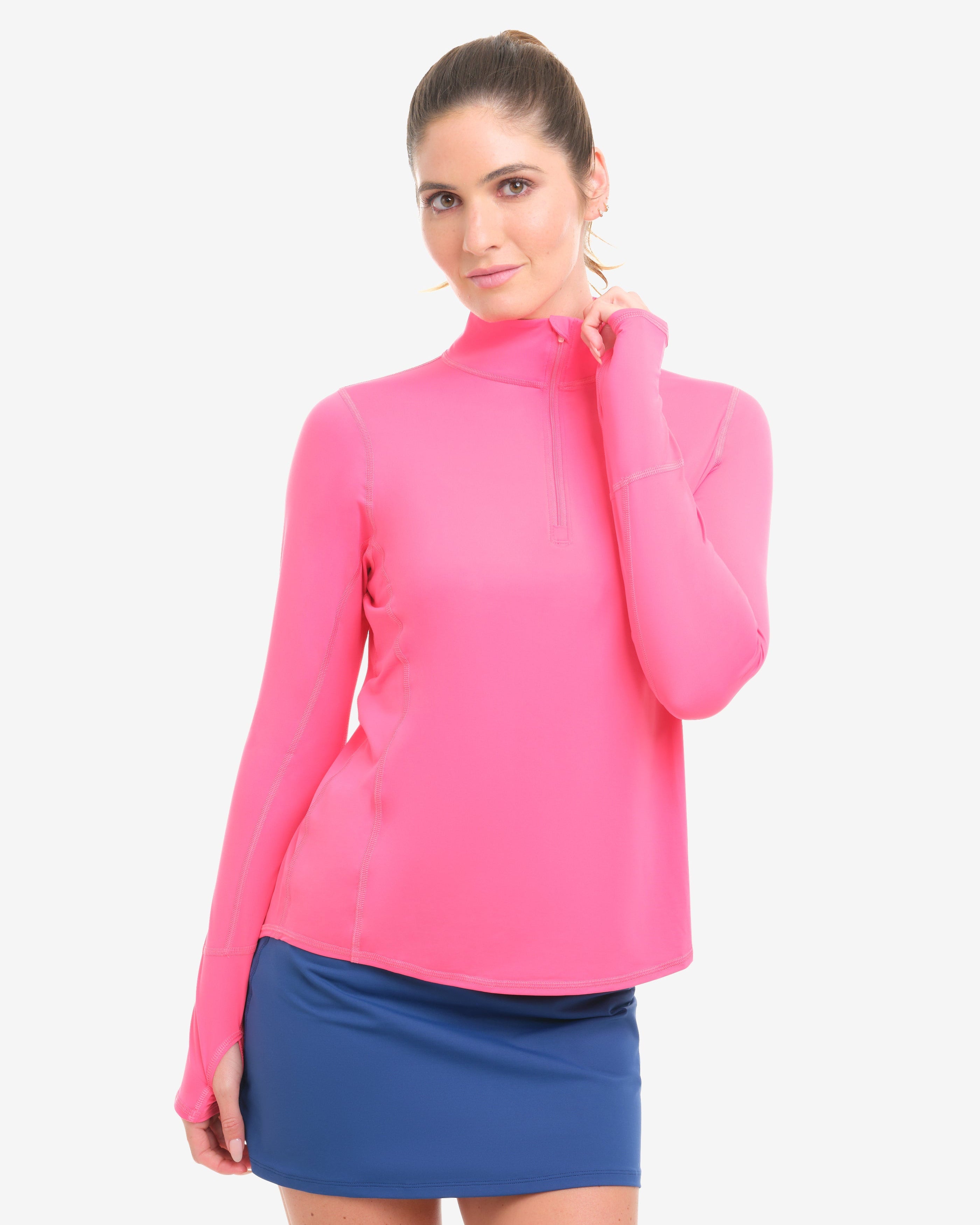 Mock Zip Top Relaxed