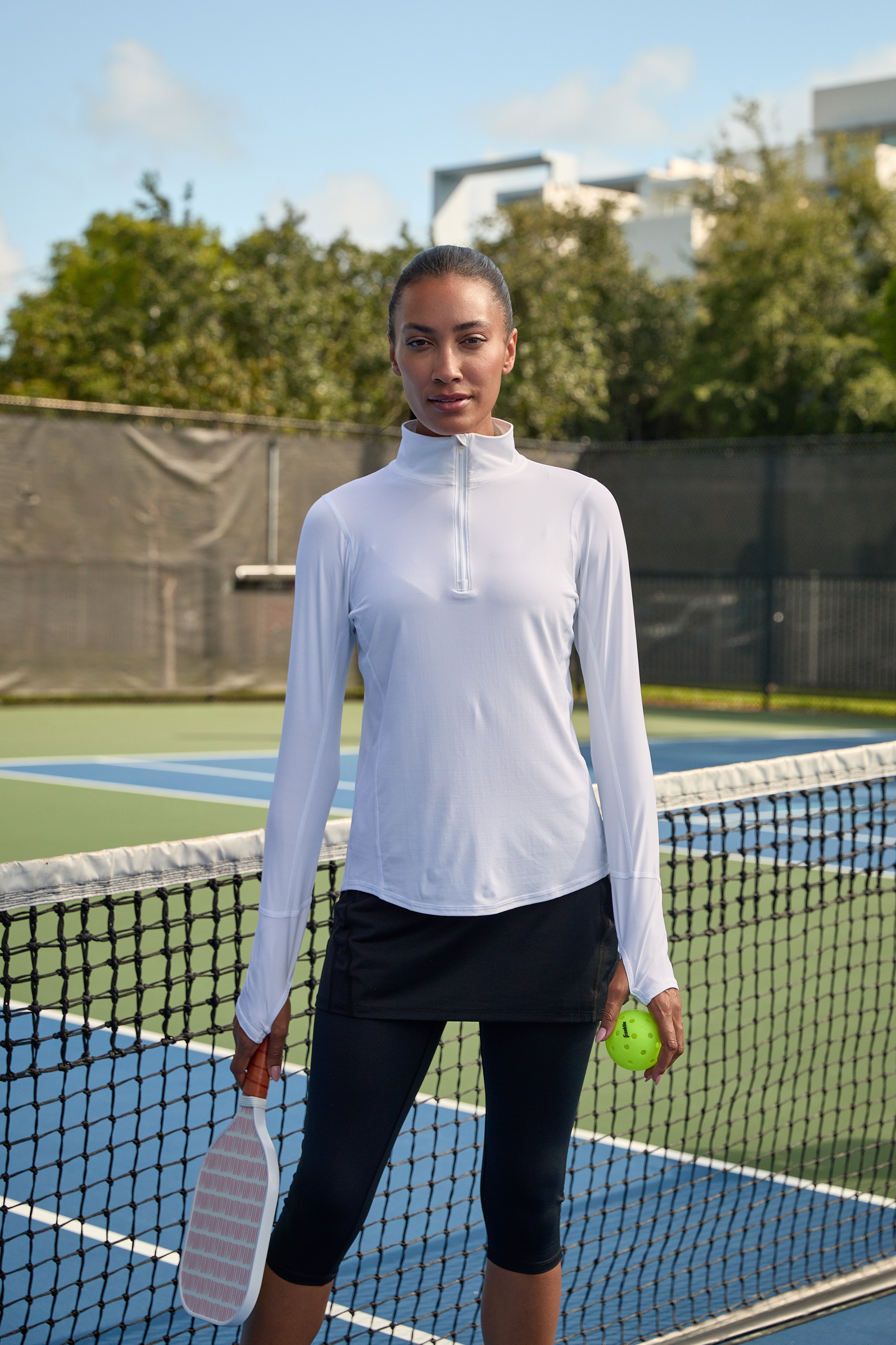 Mock Zip Top Relaxed