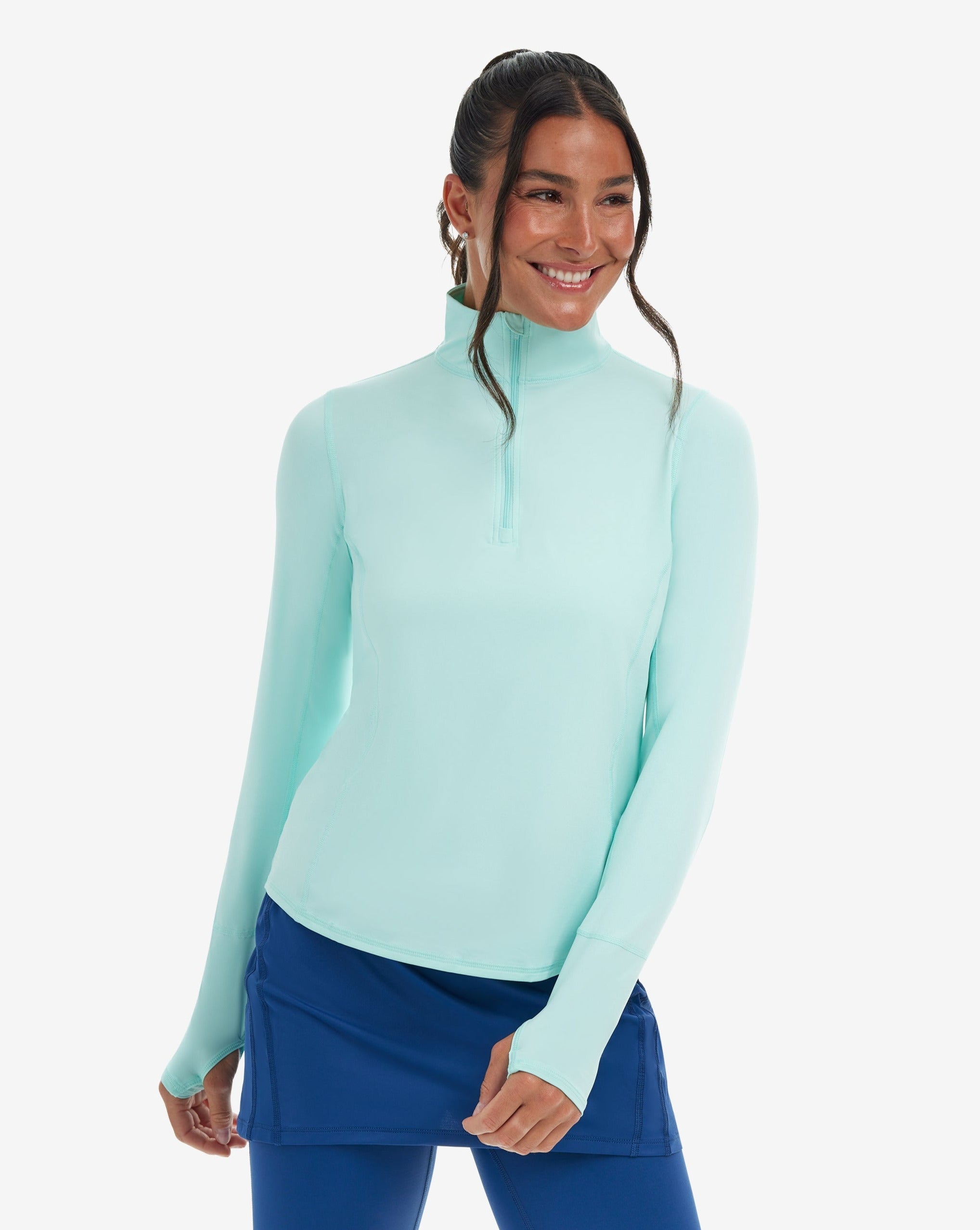 Mock Zip Top Relaxed
