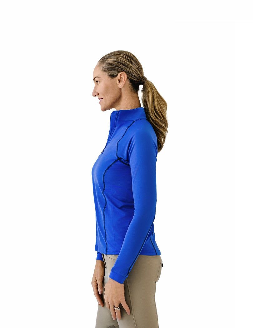 Royal Blue Quarter-Zip Long Sleeve Sunshirt