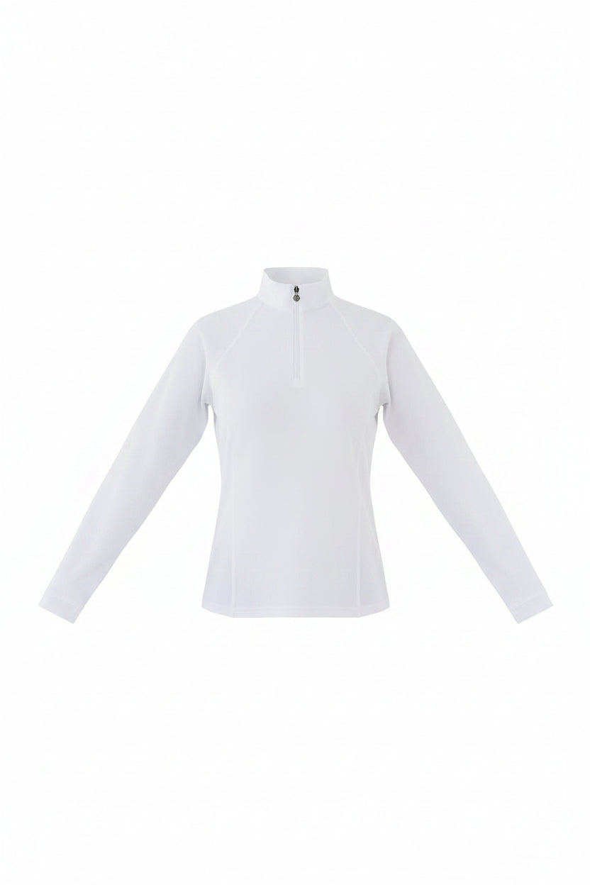 Quarter-Zip Long Sleeve Sunshirt - White