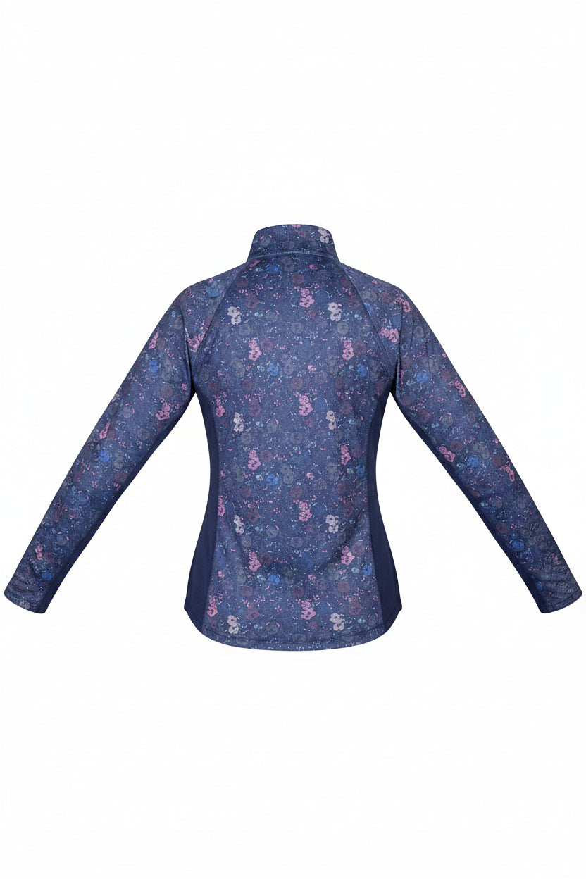 Navy Mosaic Floral Sun Shirt