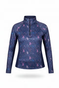 Navy Mosaic Floral Sun Shirt