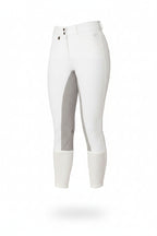 White and gray equestrian pants on a white background