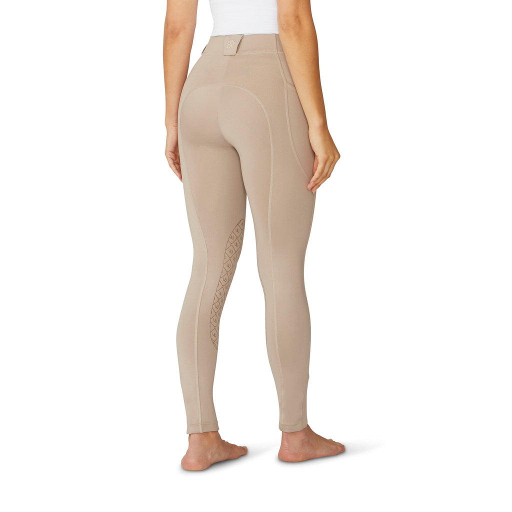 Beige AeroWick Knee Patch Tight