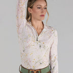 Light Pink 1/4 Zip Long Sleeve Sun Shirt