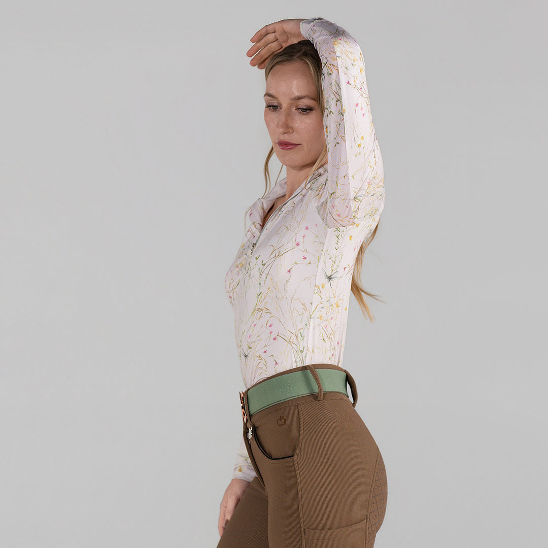 Light Pink 1/4 Zip Long Sleeve Sun Shirt