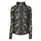 Floral patterned long-sleeve shirt on a white background