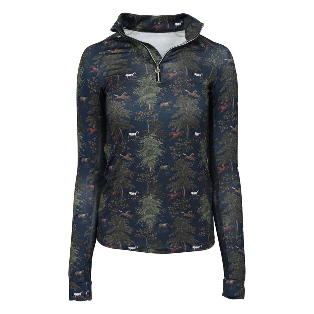 Autumn Toile 1/4 Zip Riding Top