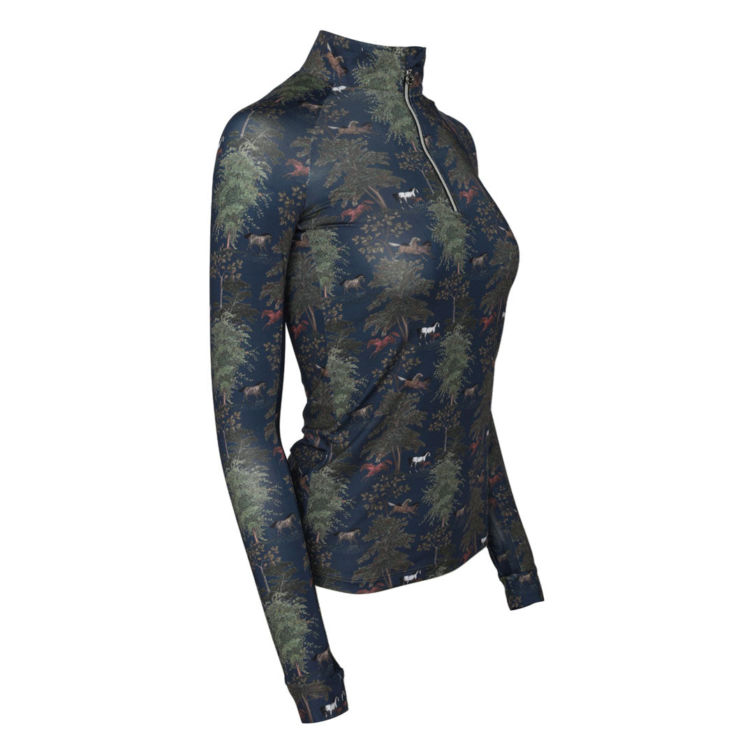 Autumn Toile 1/4 Zip Riding Top