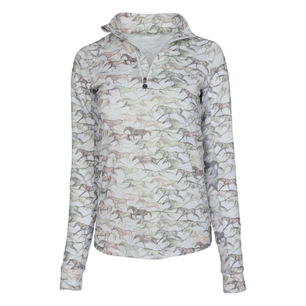 Dapplebay Watercolor 1/4 Zip Sun Shirt