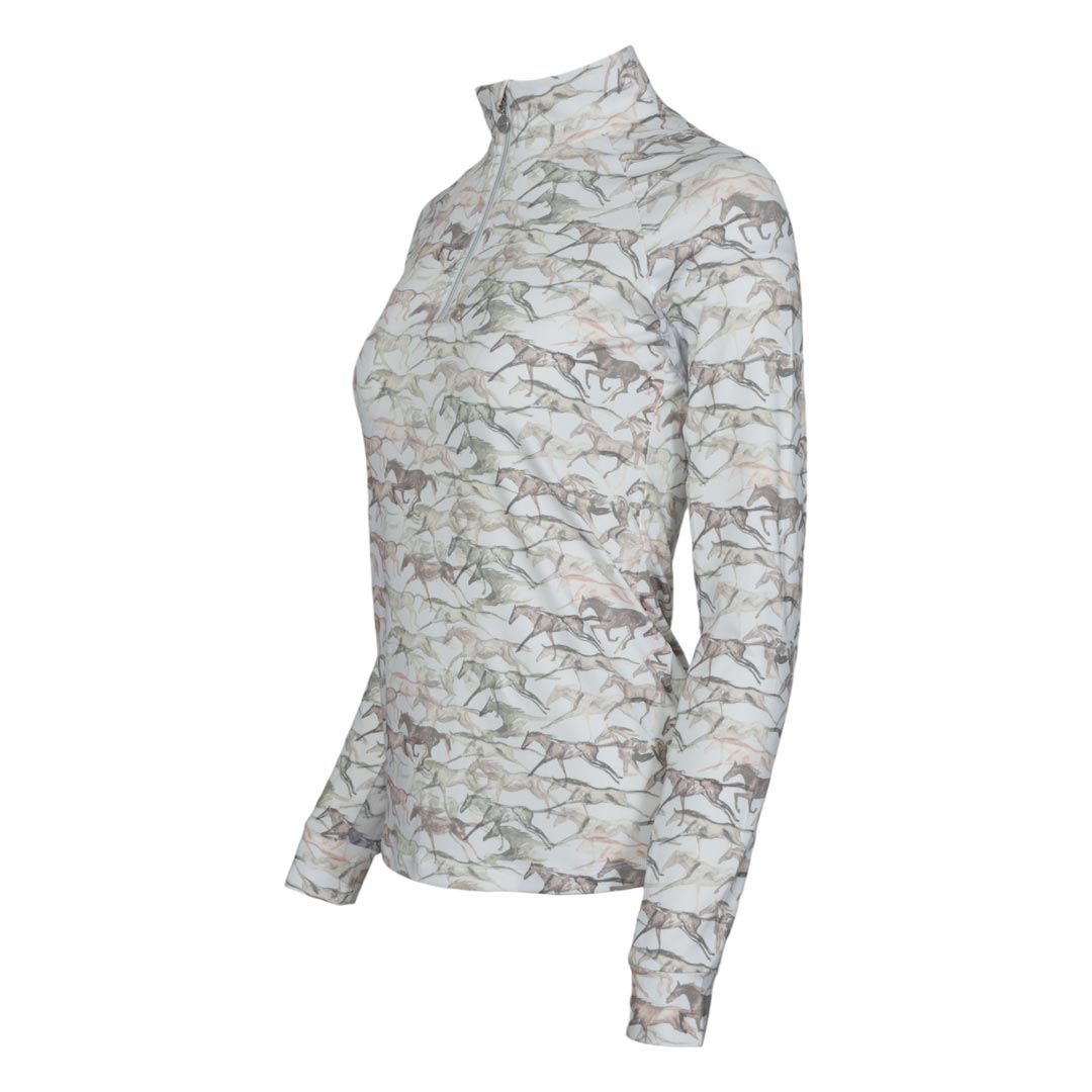 Dapplebay Watercolor 1/4 Zip Sun Shirt