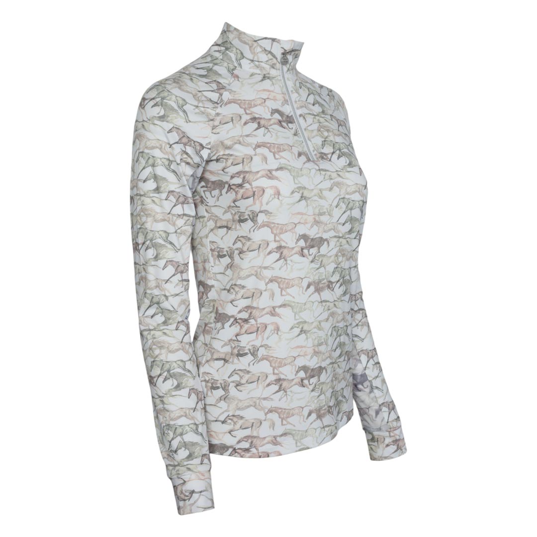 Dapplebay Watercolor 1/4 Zip Sun Shirt
