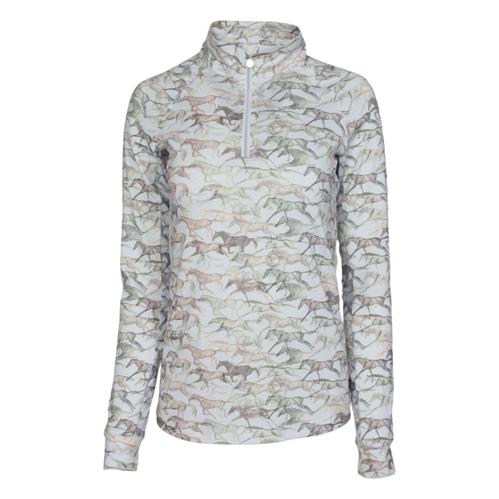 Dapplebay Watercolor 1/4 Zip Sun Shirt