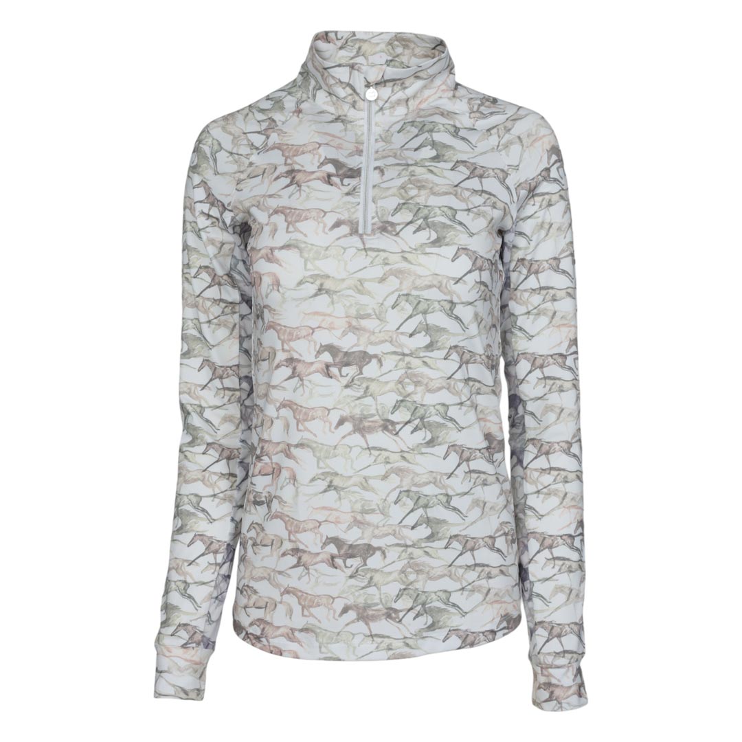 Dapplebay Watercolor 1/4 Zip Sun Shirt