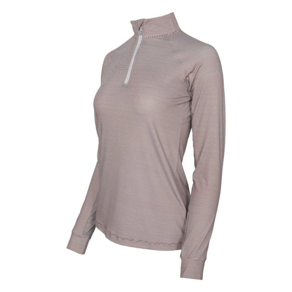 Stripe 1/4 Zip Riding Top