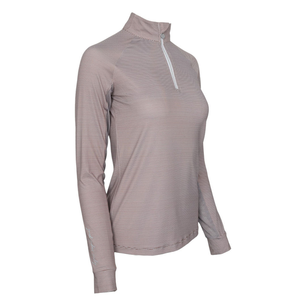 Stripe 1/4 Zip Riding Top
