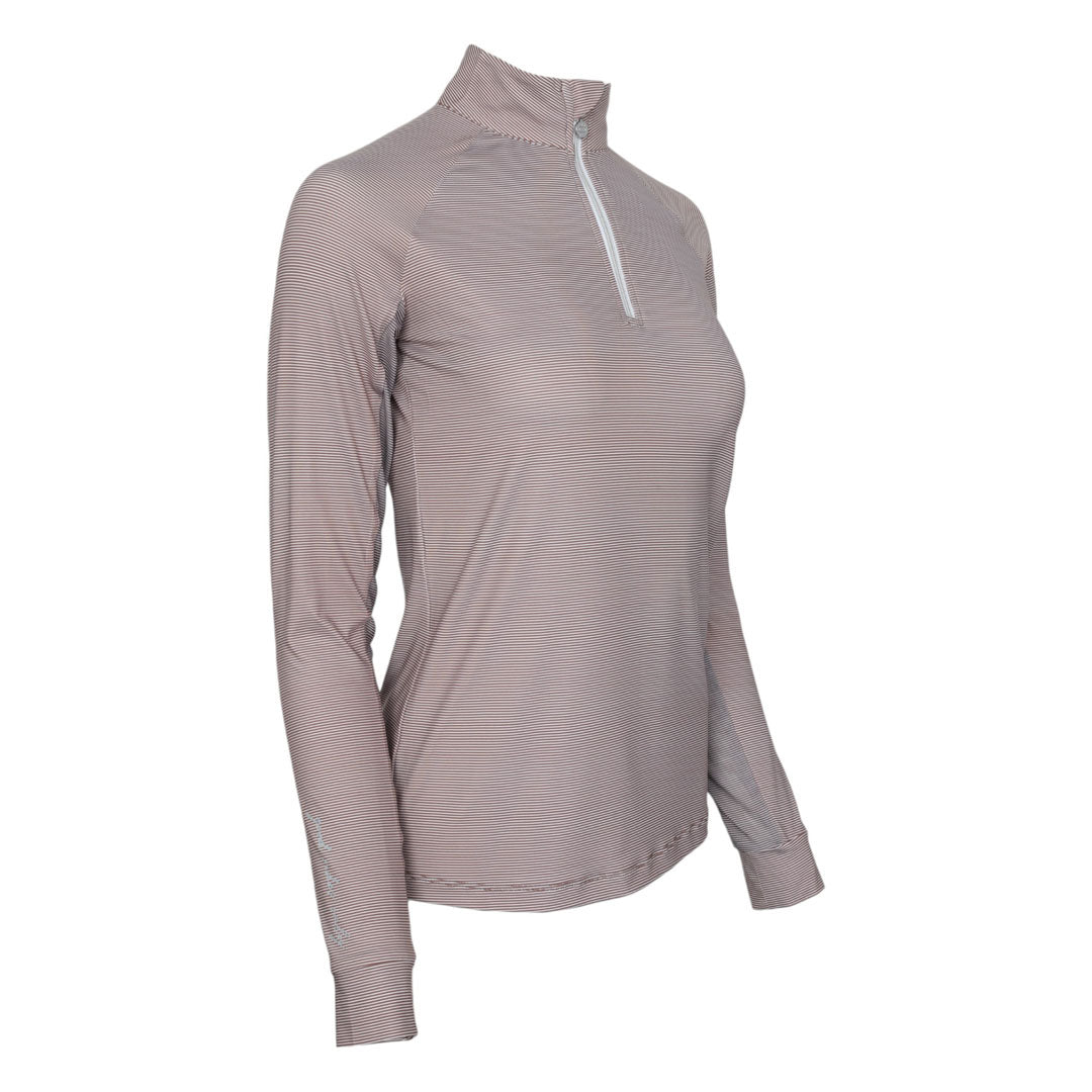 Stripe 1/4 Zip Riding Top