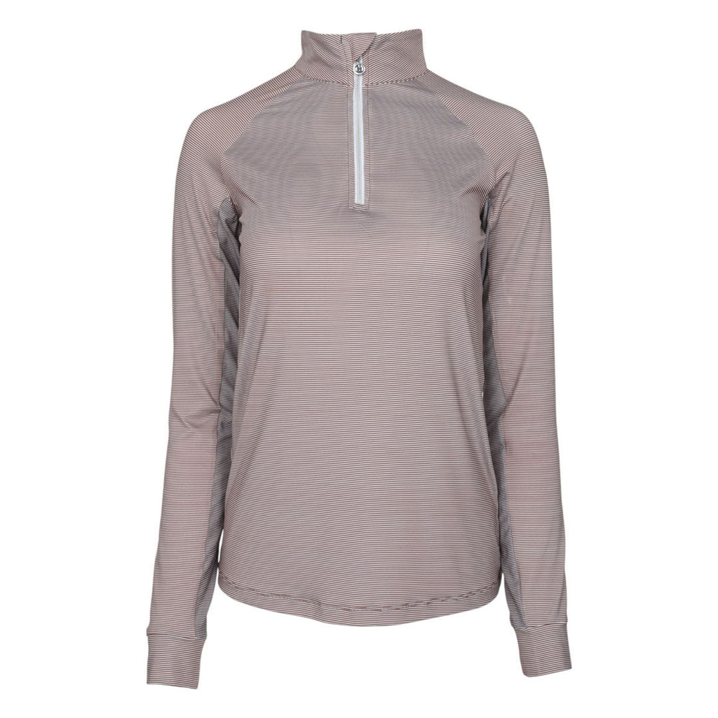 Stripe 1/4 Zip Riding Top