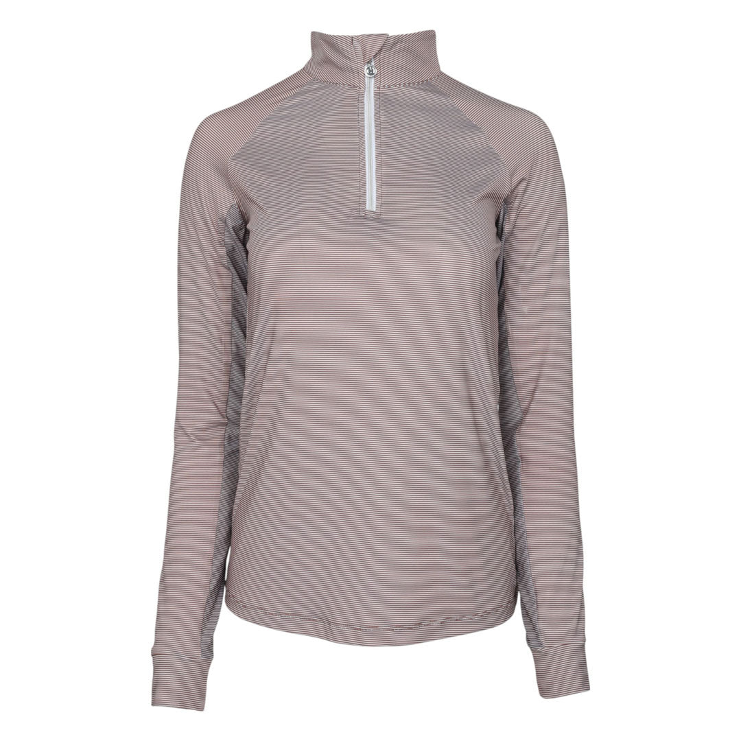 Stripe 1/4 Zip Riding Top