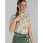 Vintage Floral Ice-Feel Short Sleeve Top