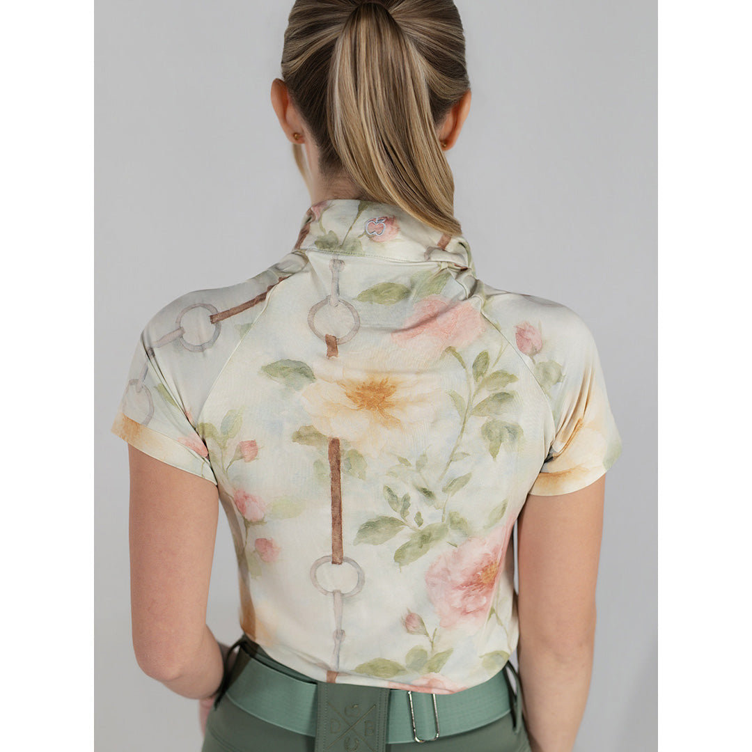 Vintage Floral Ice-Feel Short Sleeve Top