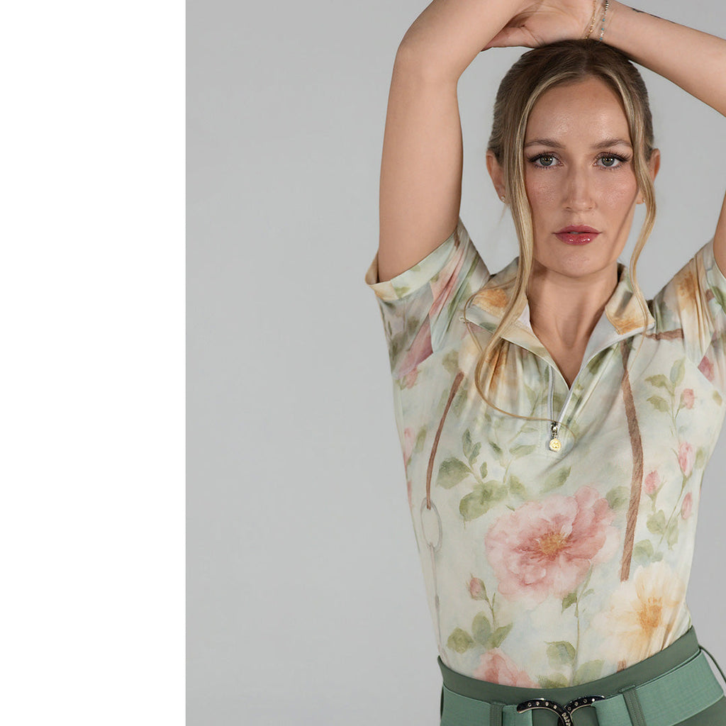 Vintage Floral Ice-Feel Short Sleeve Top
