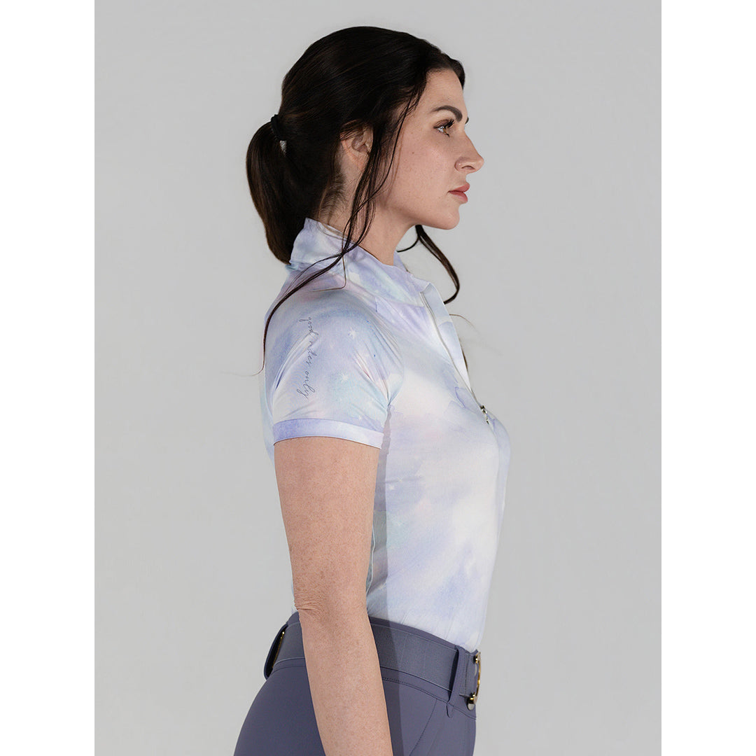 Opalite Skies 1/4 Zip Short Sleeve Top
