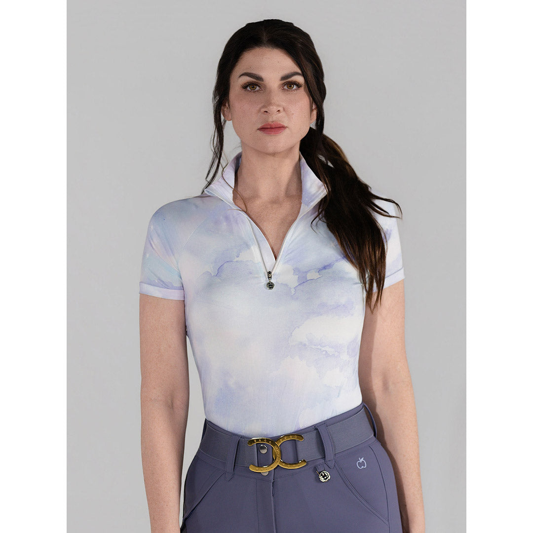 Opalite Skies 1/4 Zip Short Sleeve Top