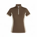 Chestnut/Spring Plaid Grace 1/4 Zip Short Sleeve