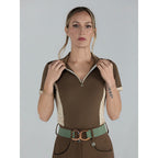 Chestnut/Spring Plaid Grace 1/4 Zip Short Sleeve