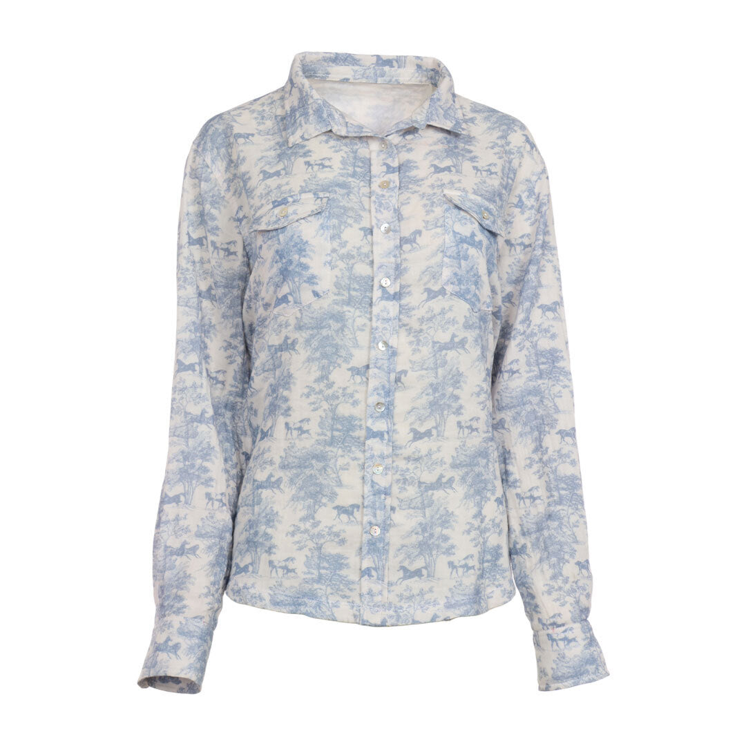 Moonrise Toile Breezy Button Up