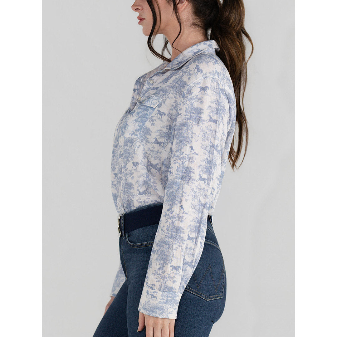 Moonrise Toile Breezy Button Up