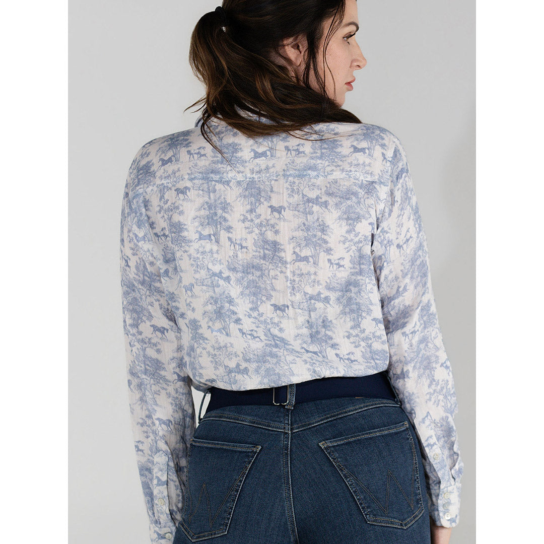Moonrise Toile Breezy Button Up