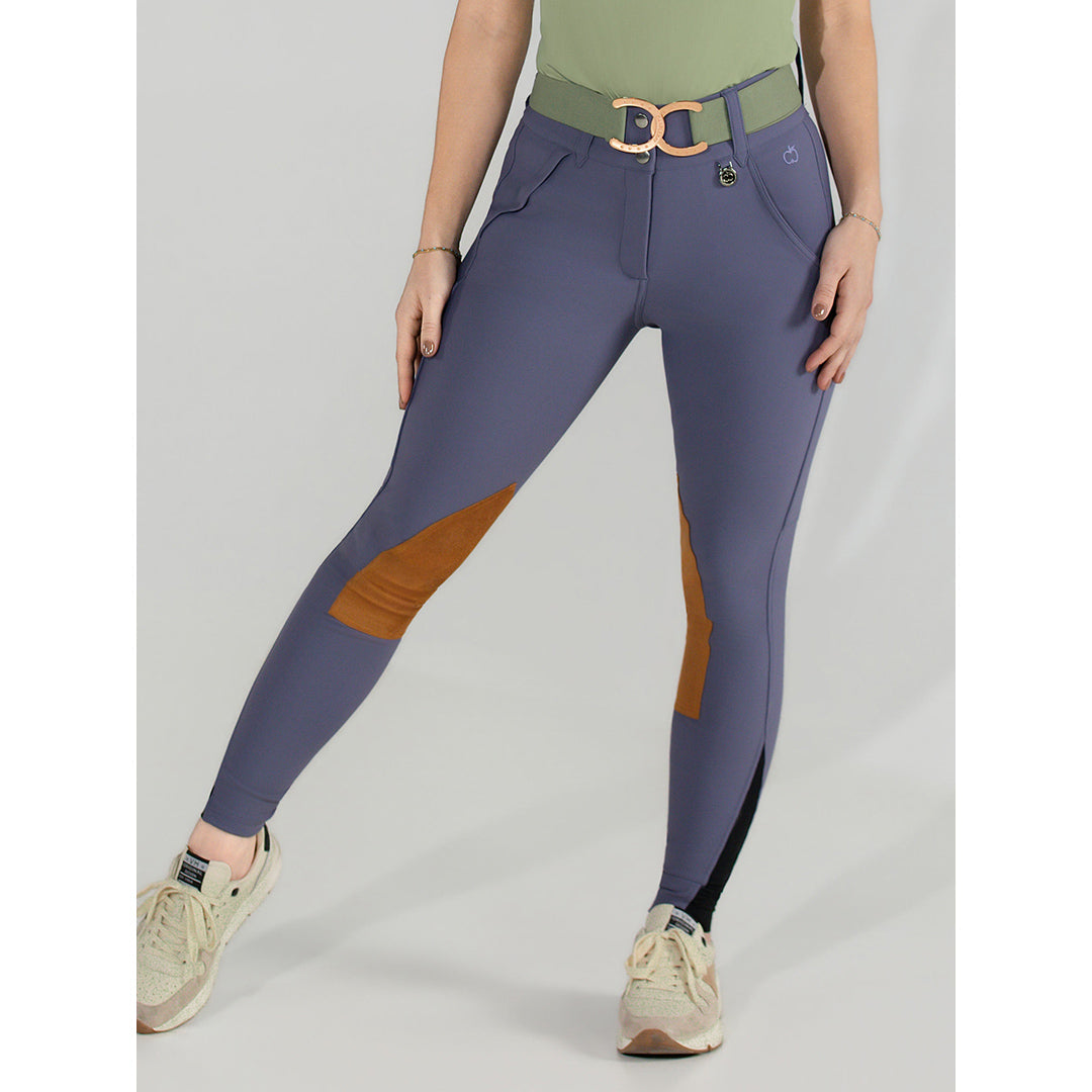 Sport Suede Knee Patch Breeches-Purple Dusk