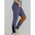 Sport Suede Knee Patch Breeches-Purple Dusk